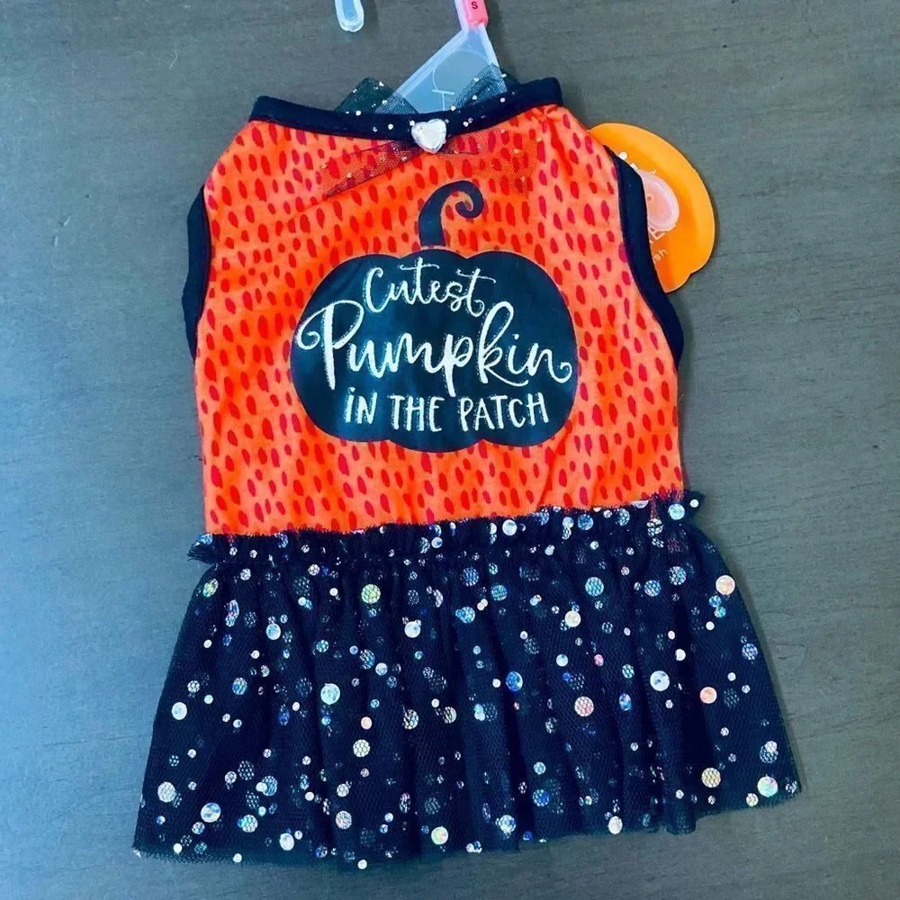 NWT Cutest Pumpkin Halloween Dog Pet Dress XS